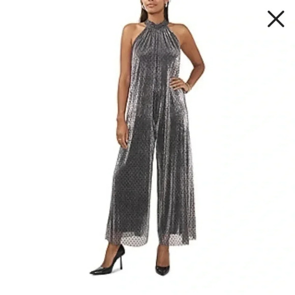 MSK Sleeveless Metallic Jumpsuit - Picture 1 of 5